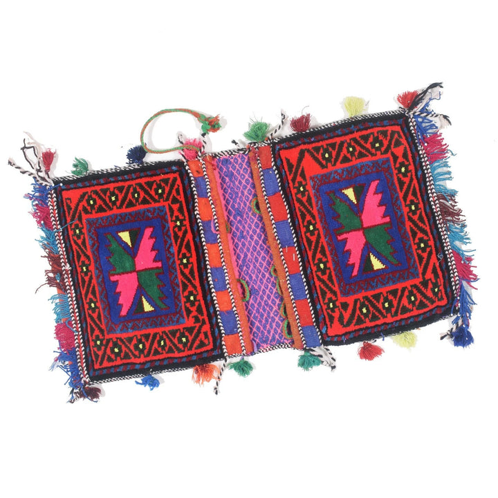 Afghan Saddle Bag Rug 1' 3" x 2' 5" Hand-Knotted | No. AL96312