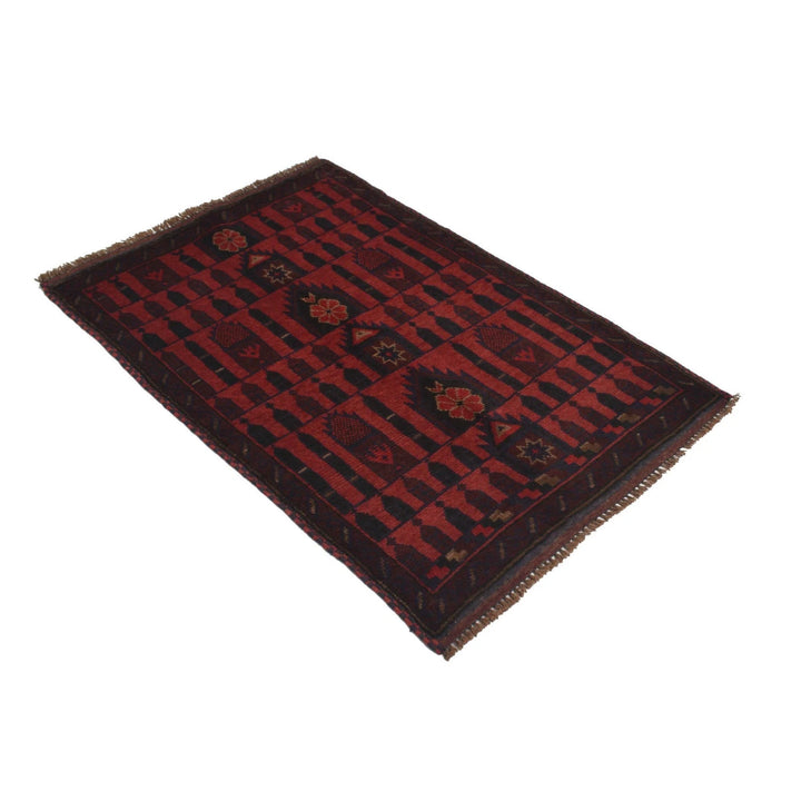 Afghan Prayer Rug 2' 9" x 4' 4" Hand-Knotted | No. AL96342