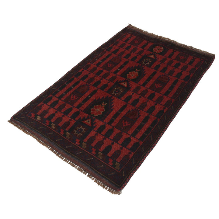 Afghan Prayer Rug 2' 9" x 4' 4" Hand-Knotted | No. AL96342