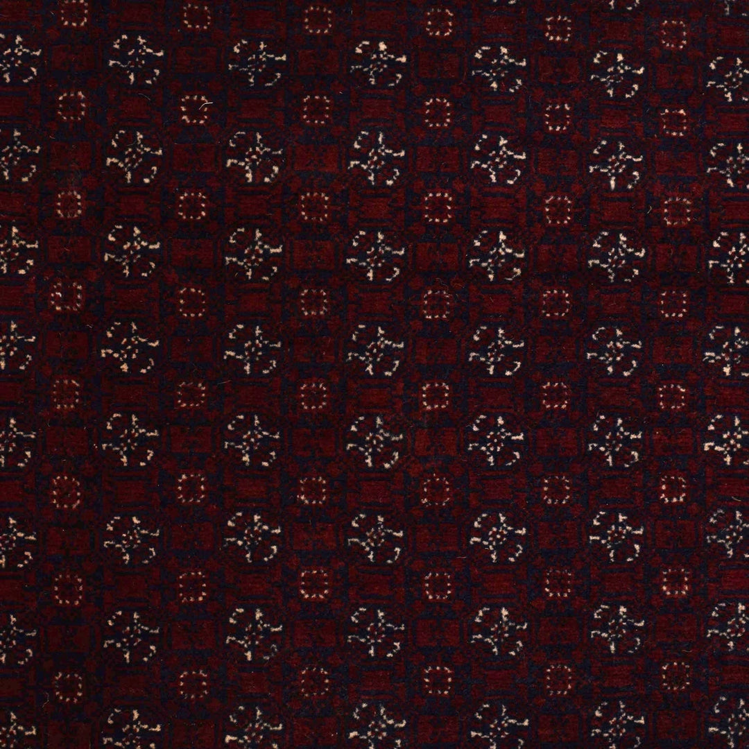 Red Afghan Khoja Roshnai Rug 6' 5" x 9' 7" Hand-Knotted | No. AL96479