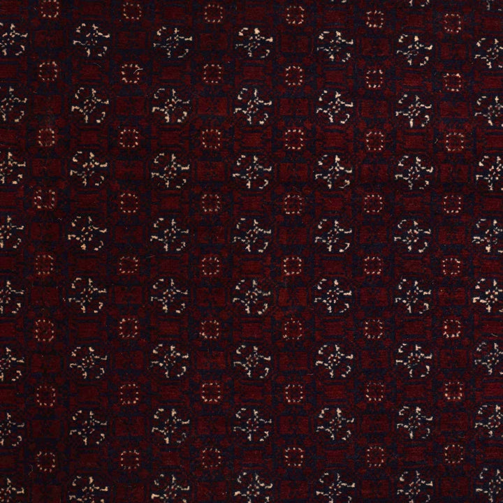Red Afghan Khoja Roshnai Rug 6' 5" x 9' 7" Hand-Knotted | No. AL96479