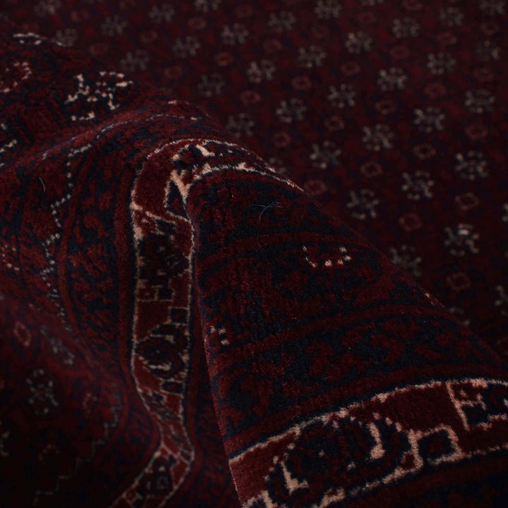 Red Afghan Khoja Roshnai Rug 6' 5" x 9' 7" Hand-Knotted | No. AL96479