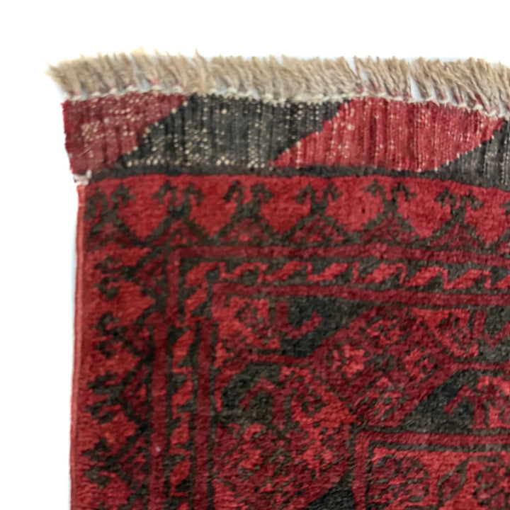 Red Afghan Filpa Rug 6' 8" x 8' 10" Hand-Knotted | No. AL965006