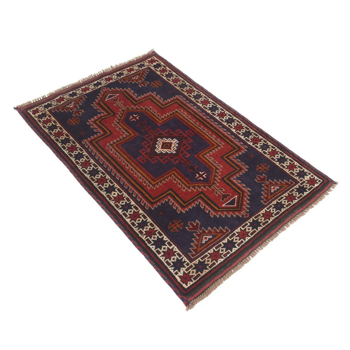 Afghan Baluchi Rug 2' 10" x 4' 4" Hand-Knotted | No. AL96560