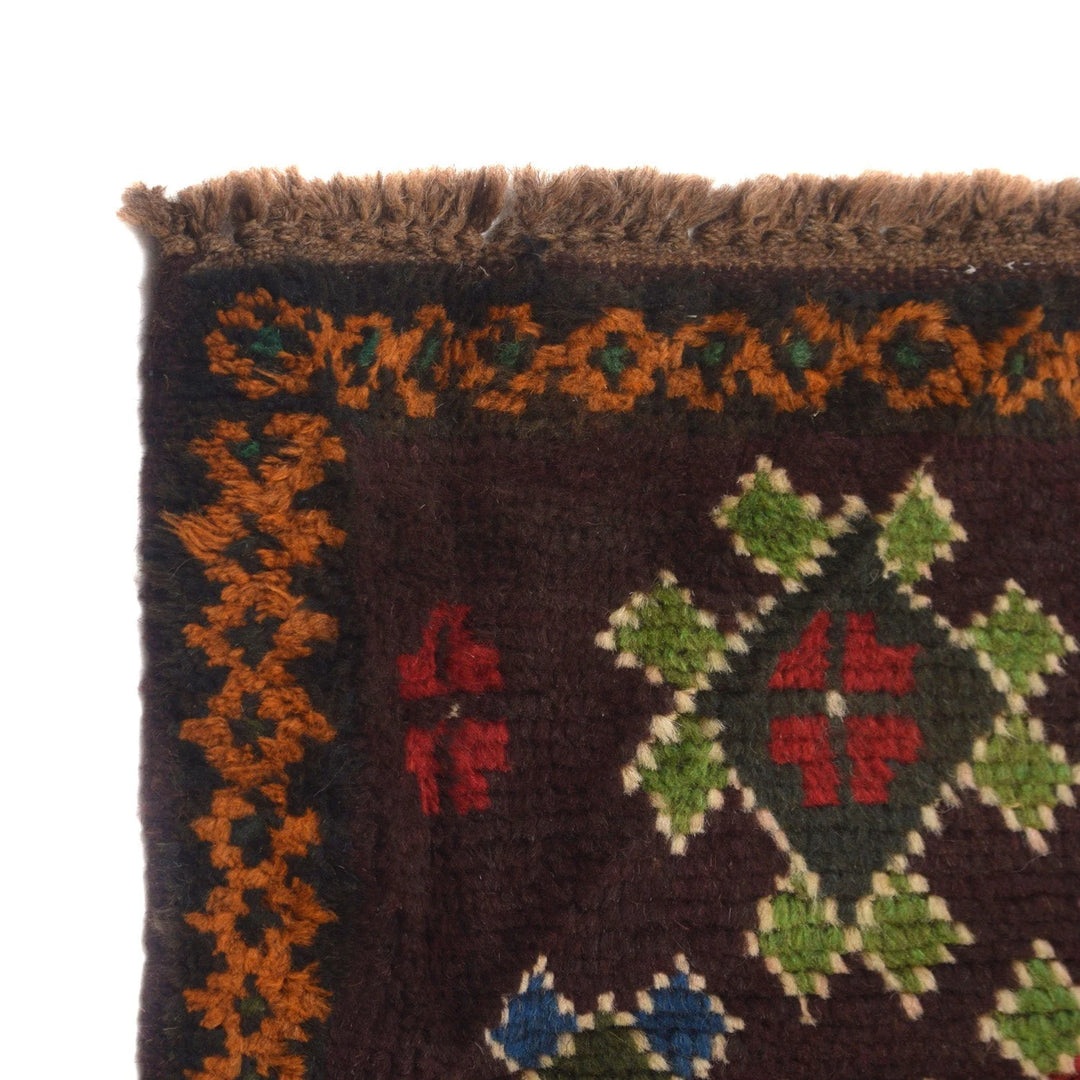 Afghan Baluchi Runner Rug 2' 5" x 9' 8" Hand-Knotted | No. AL96578