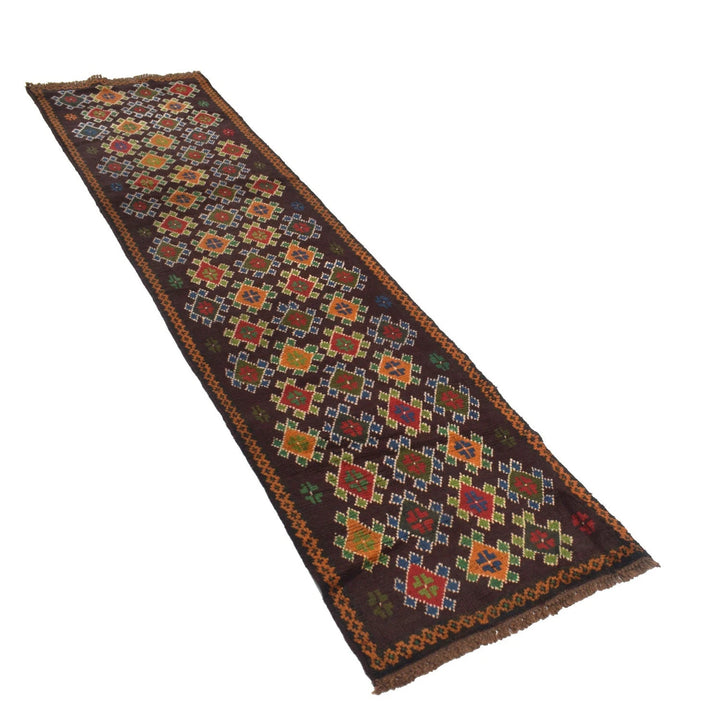 Afghan Baluchi Runner Rug 2' 5" x 9' 8" Hand-Knotted | No. AL96578