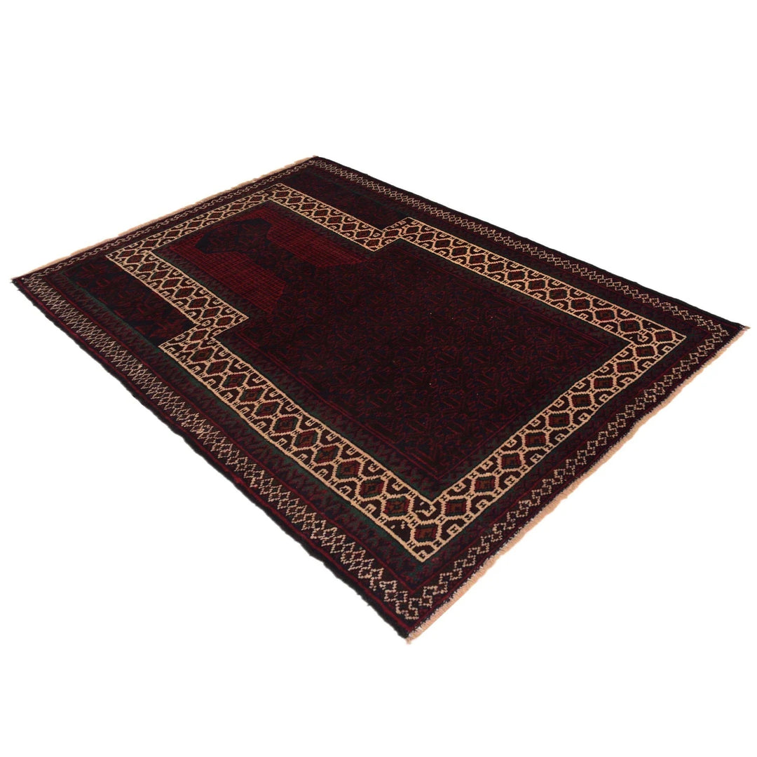 Afghan Prayer Rug 2' 9" x 4' 5" Hand-Knotted | No. AL96583