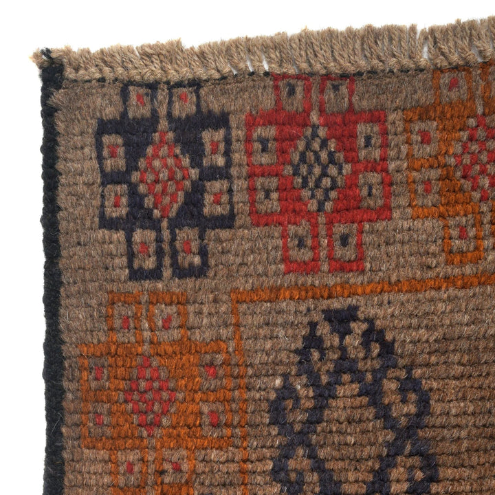 Afghan Baluchi Rug 3' 9" x 5' 7" Hand-Knotted | No. AL96673