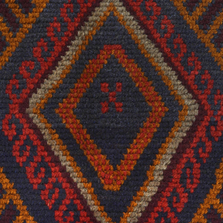 Afghan Baluchi Rug 3' 9" x 5' 7" Hand-Knotted | No. AL96673