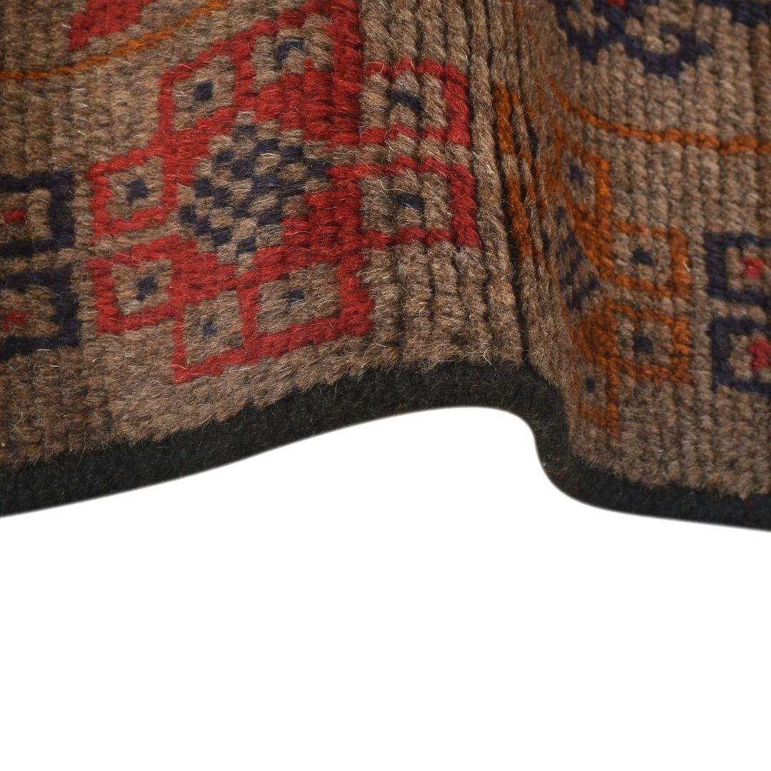 Afghan Baluchi Rug 3' 9" x 5' 7" Hand-Knotted | No. AL96673