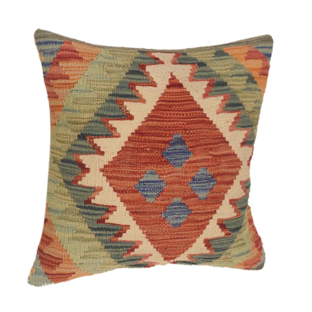 Afghan Kilim Rug 1' 6" x 1' 6" Flat-Weave | No. AL96714