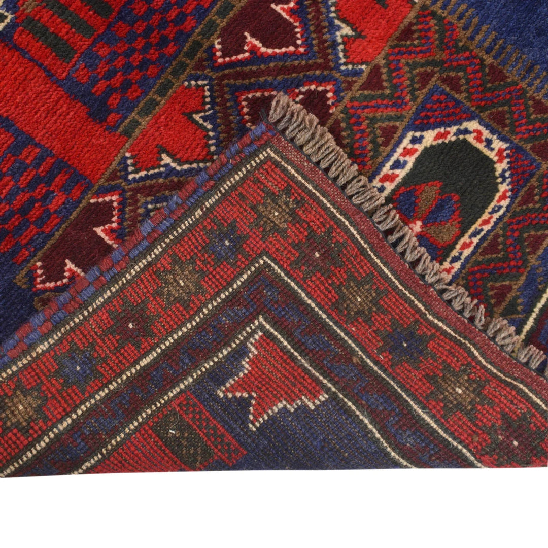 Afghan Prayer Rug 3' 0" x 4' 11" Hand-Knotted | No. AL96902