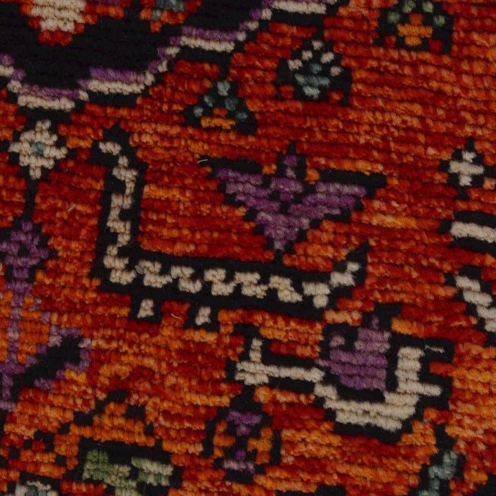 Red Afghan Sherazi Rug 5' 11" x 7' 8" Hand-Knotted | No. AL96914