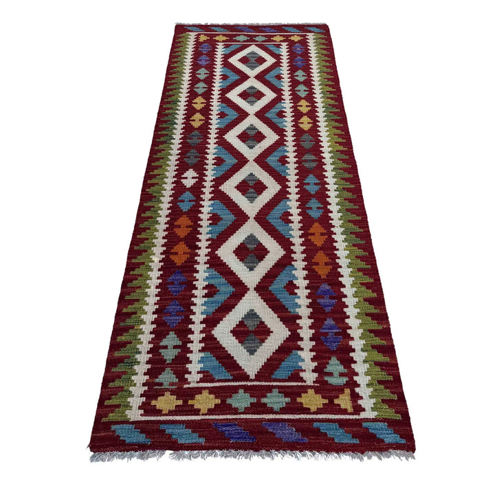 Afghan Vegetable Kilim Rug 2' 4" x 6' 9" Flat-Weave | No. AL96933