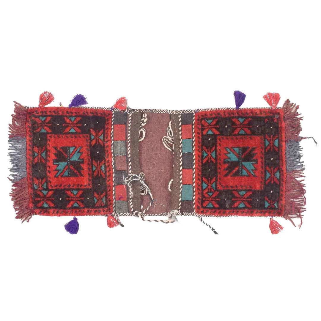 Tribal Baluch Saddle Bag Area Rug 1' 0" x 2' 6" - No. AL96935
