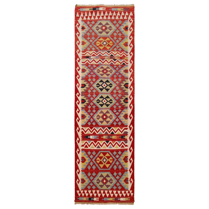 Afghan Kilim Runner 2' 9" x 9' 7" Flat-Weave | No. AL96942