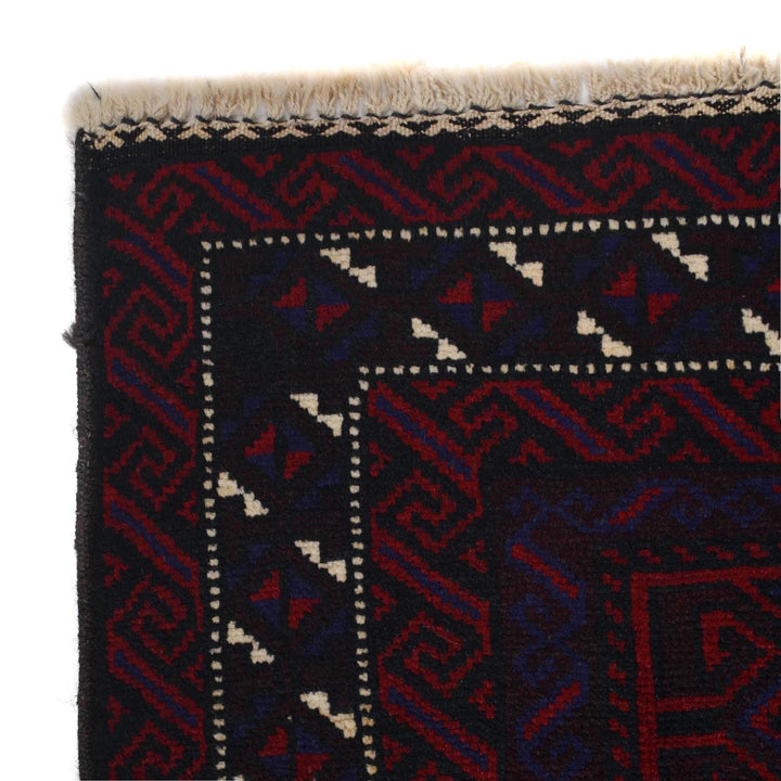 Afghan Baluchi Rug 2' 7" x 4' 1" Hand-Knotted | No. AL96973