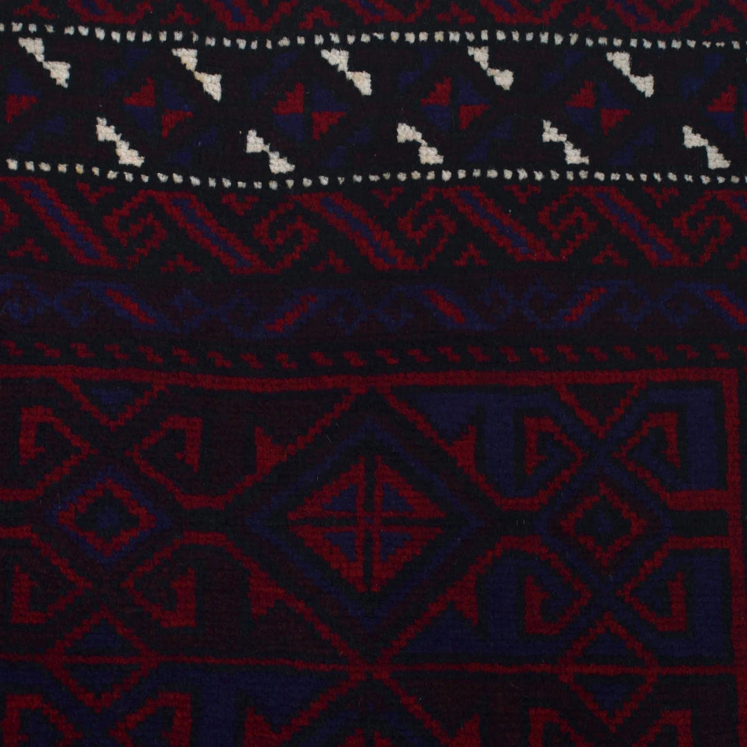 Afghan Baluchi Rug 2' 7" x 4' 1" Hand-Knotted | No. AL96973