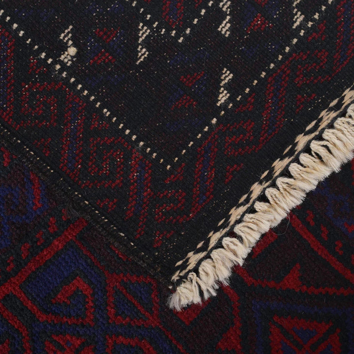 Afghan Baluchi Rug 2' 7" x 4' 1" Hand-Knotted | No. AL96973