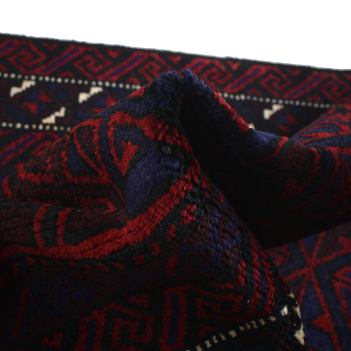 Afghan Baluchi Rug 2' 7" x 4' 1" Hand-Knotted | No. AL96973