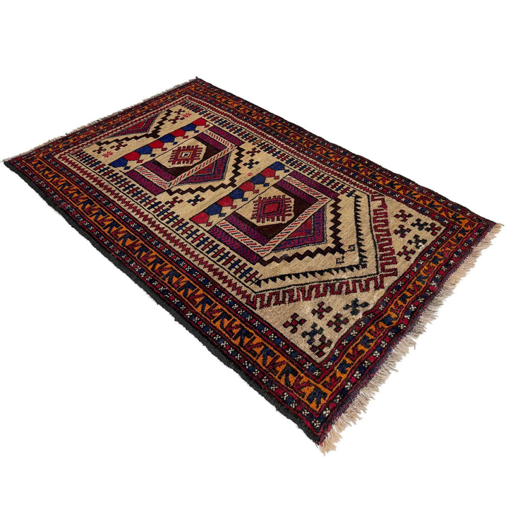 Afghan Prayer Rug 2' 8" x 4' 3" Hand-Knotted | No. AL970121
