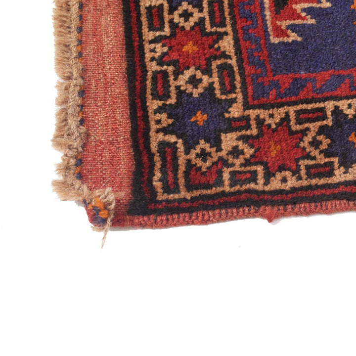 Navy Afghan Baluchi Rug 2' 11" x 4' 9" Hand-Knotted | No. AL97024