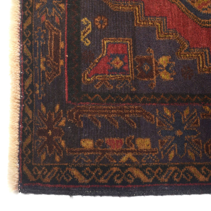 Afghan Baluchi Rug 2' 9" x 4' 6" Hand-Knotted | No. AL97250