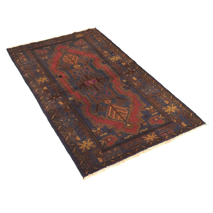 Afghan Baluchi Rug 2' 9" x 4' 6" Hand-Knotted | No. AL97250