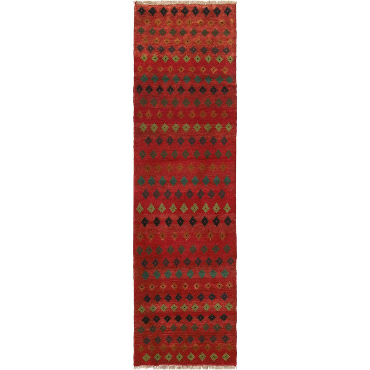 Afghan Baluchi Rug 2' 8" x 9' 7" Hand-Knotted | No. AL97287