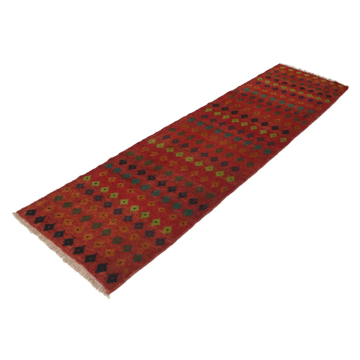 Afghan Baluchi Rug 2' 8" x 9' 7" Hand-Knotted | No. AL97287