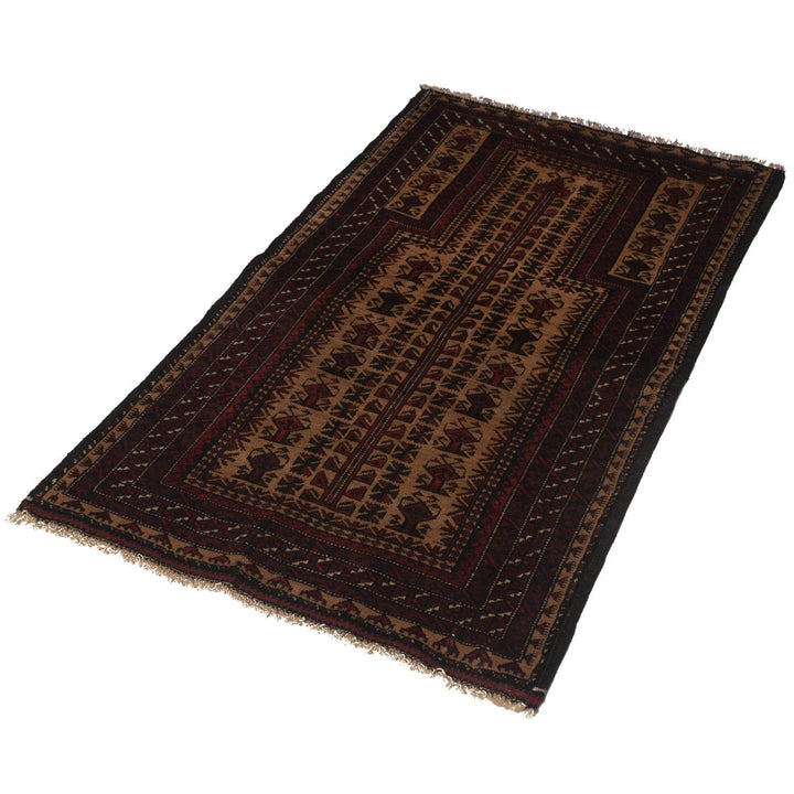 Afghan Prayer Rug 2' 6" x 3' 10" Hand-Knotted | No. AL97535