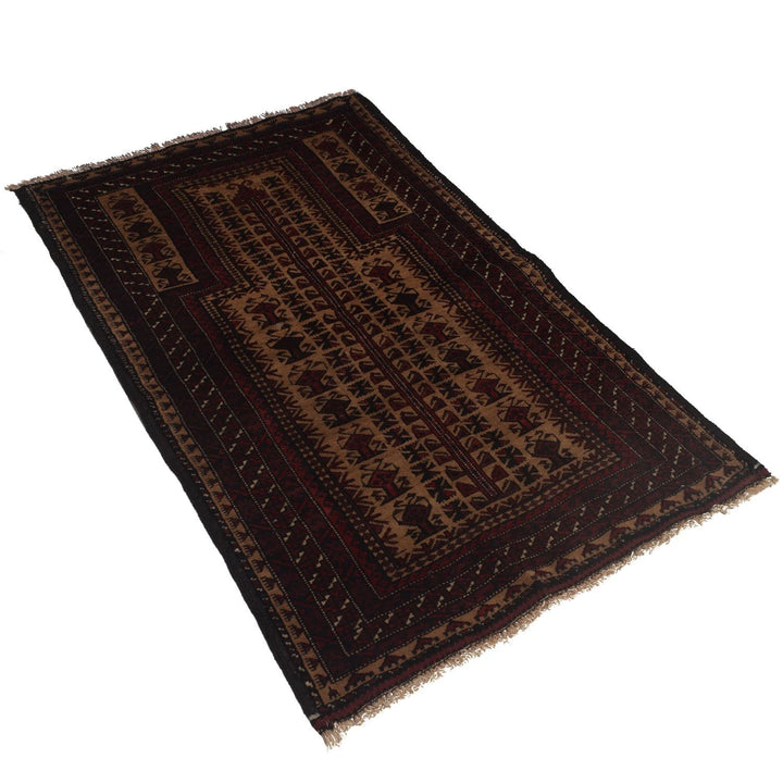 Afghan Prayer Rug 2' 6" x 3' 10" Hand-Knotted | No. AL97535