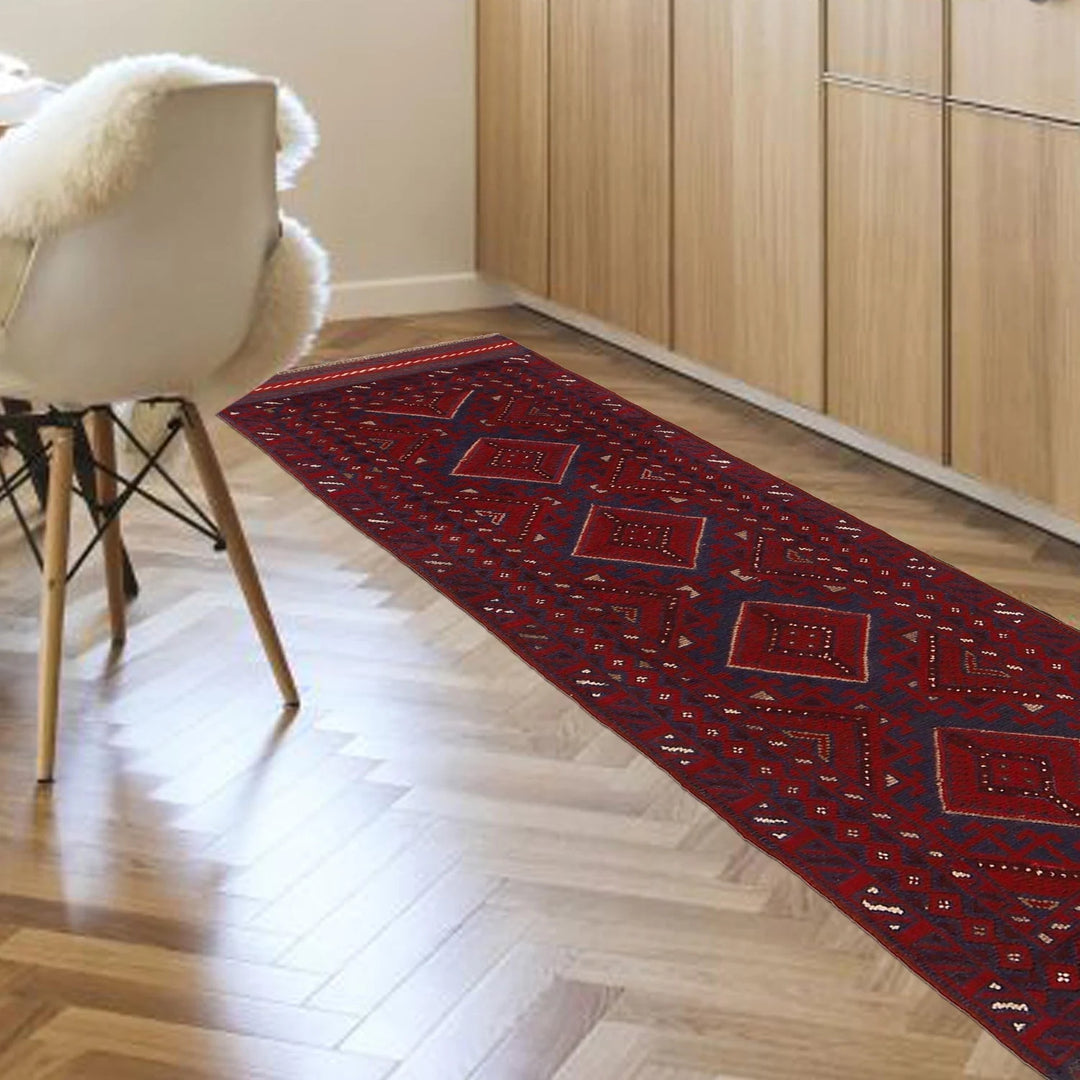 Afghan Mashwani Rug 2' 0" x 8' 2" Hand-Knotted | No. AL97569