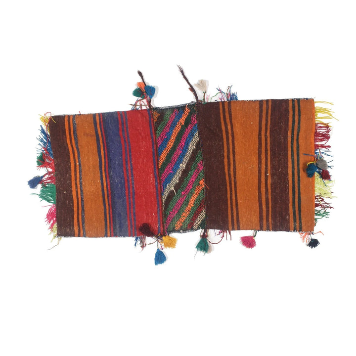 Afghan Tribal Baluch Saddle Bag Kilim 1' 8" x 3' 5" Flat-Weave | No. AL97685