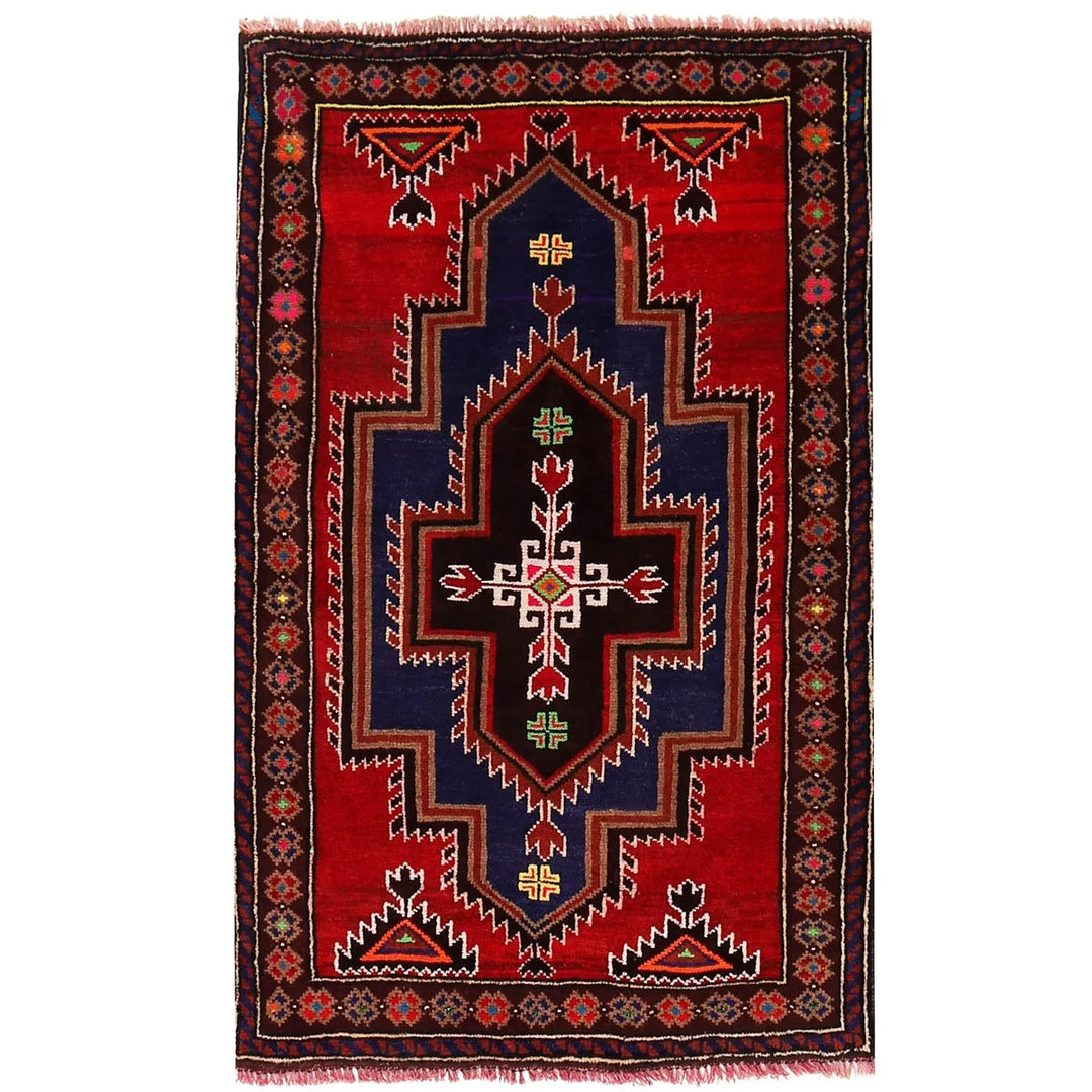 Afghan Baluchi Rug 2' 6" x 4' 3" Hand-Knotted | No. AL97792
