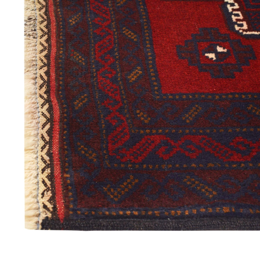 Afghan Baluchi Rug 3' 1" x 4' 11" Hand-Knotted | No. AL97829