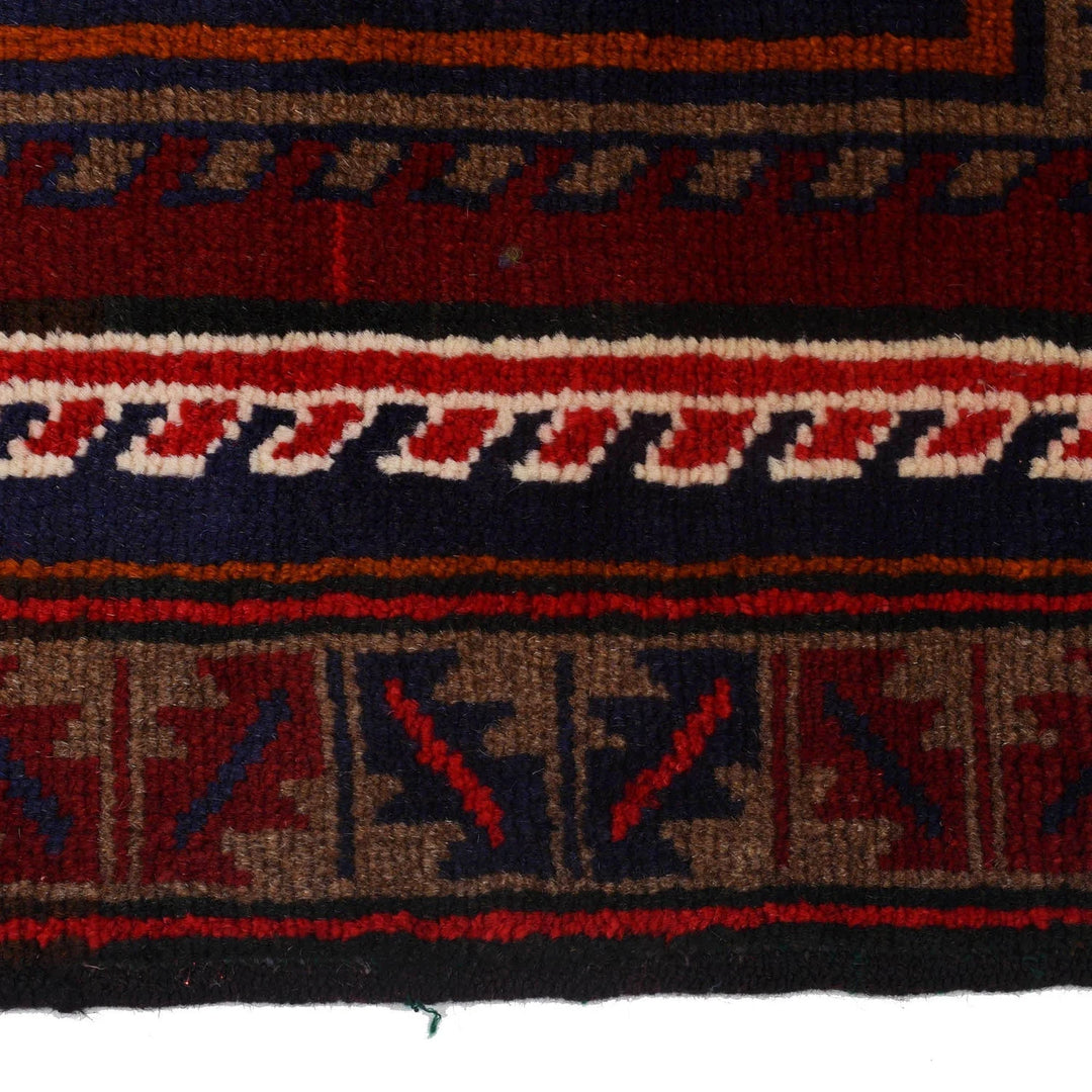 Afghan Baluchi Rug 2' 9" x 4' 9" Hand-Knotted | No. AL97853