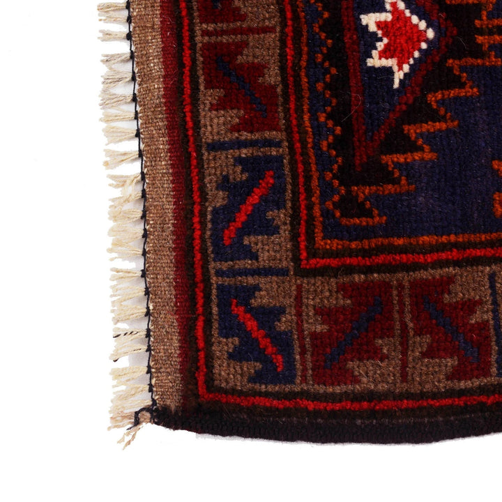Afghan Baluchi Rug 2' 9" x 4' 9" Hand-Knotted | No. AL97853