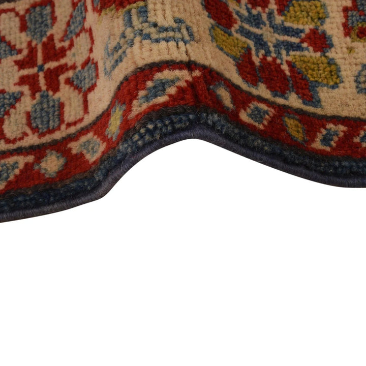 Afghan Kazak Rug 3'2" x 4'8" Hand-Knotted | No. AL97868