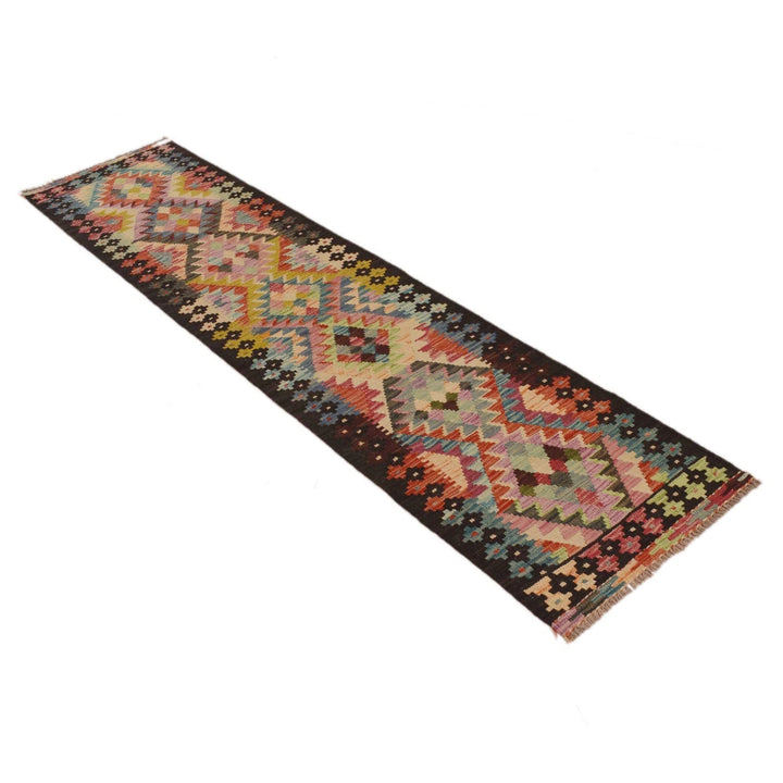 Afghan Kilim Runner 1' 9" x 8' 0" Flat-Weave | No. AL97892