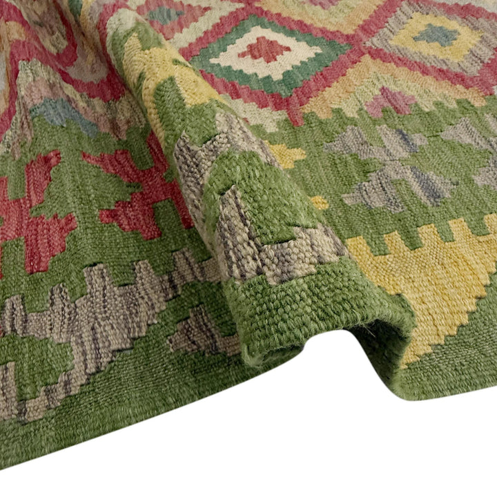 Afghan Kilim Rug 6' 7" x 9' 9" Flat-Weave | No. AL97948