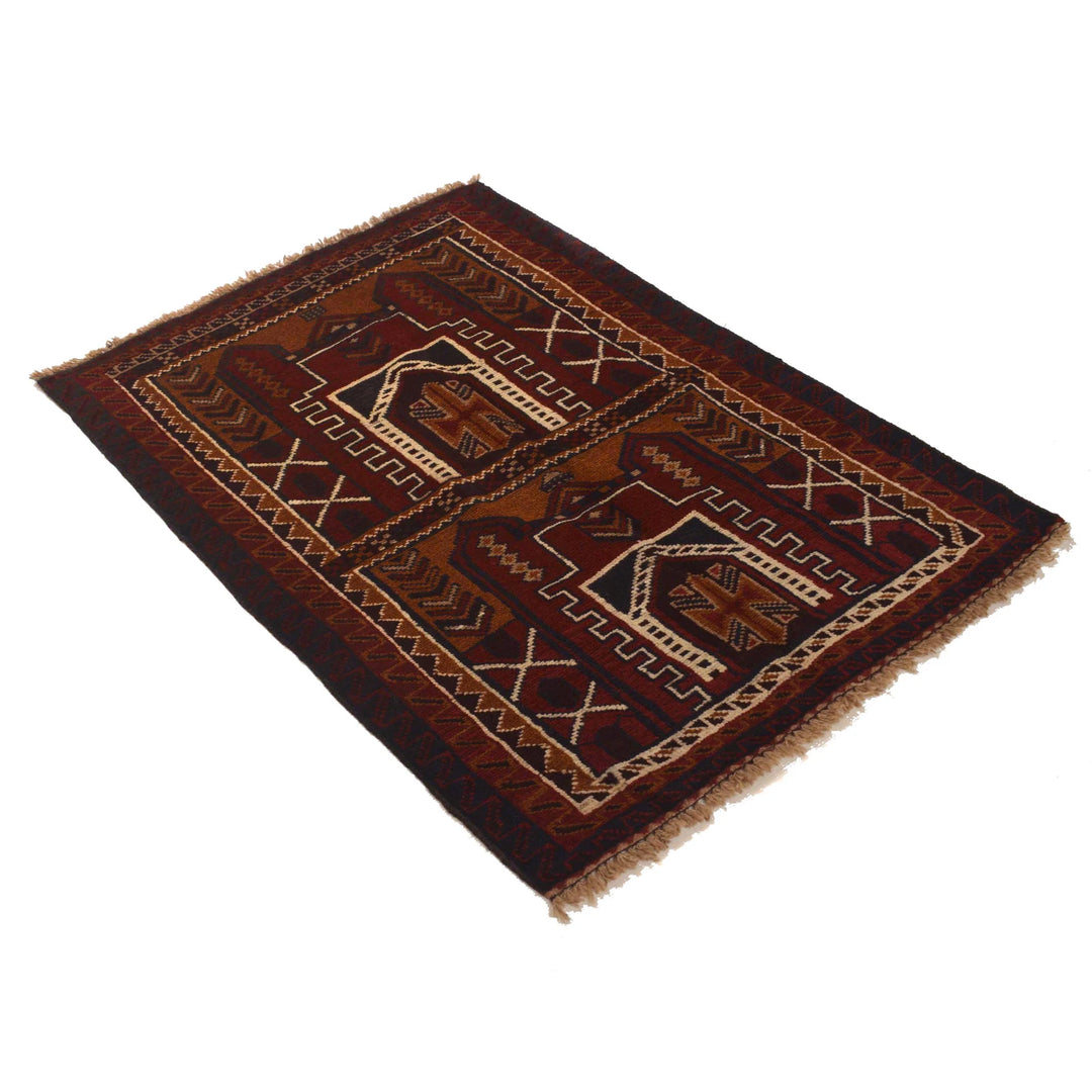Afghan Prayer Rug 2' 8" x 4' 2" Hand-Knotted | No. AL97984