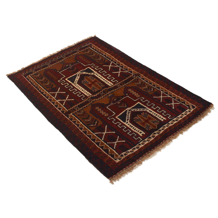 Afghan Prayer Rug 2' 8" x 4' 2" Hand-Knotted | No. AL97984