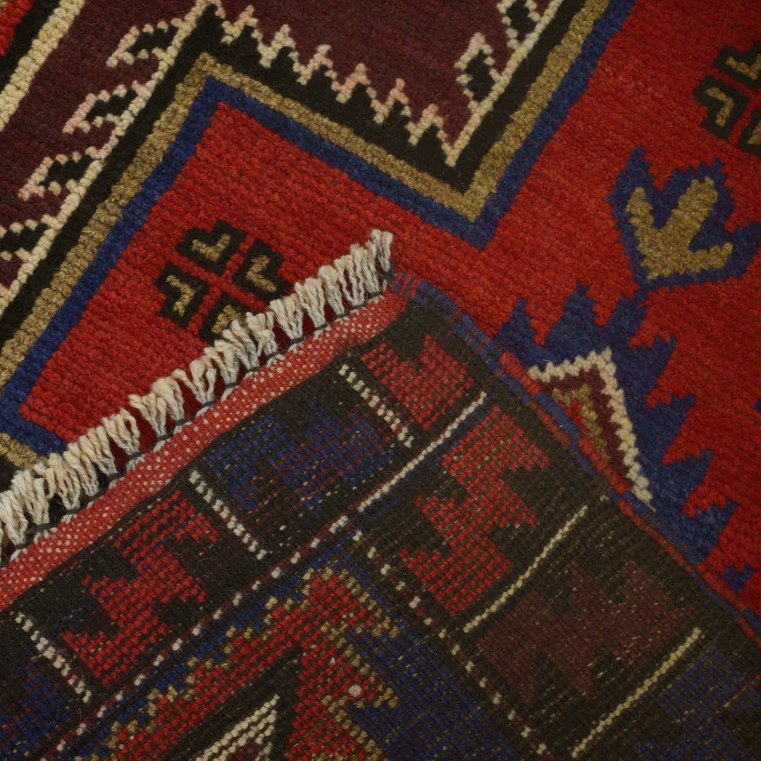 Dark Blue Afghan Baluchi Rug 2' 10" x 4' 6" Hand-Knotted | No. AL98063