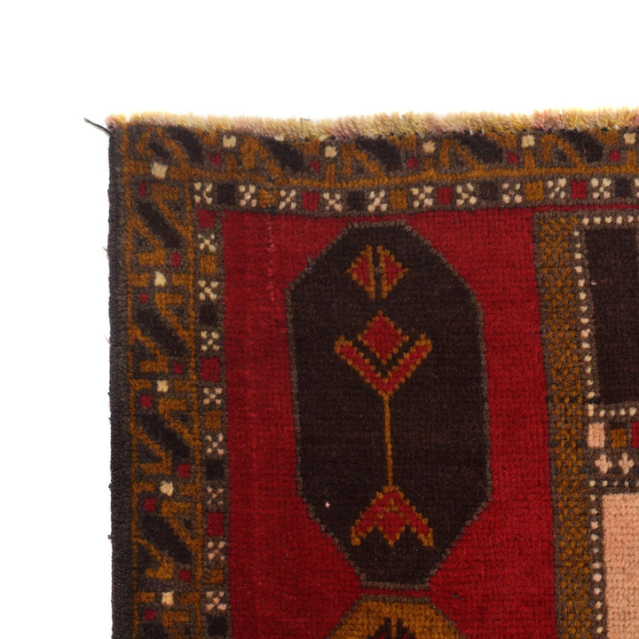 Afghan Baluchi Rug 3' 1" x 4' 3" Hand-Knotted | No. AL98075
