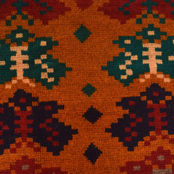 Dark Brown Afghan Baluchi Rug 6' 2" x 7' 9" Hand-Knotted | No. AL98110