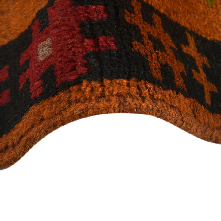 Dark Brown Afghan Baluchi Rug 6' 2" x 7' 9" Hand-Knotted | No. AL98110