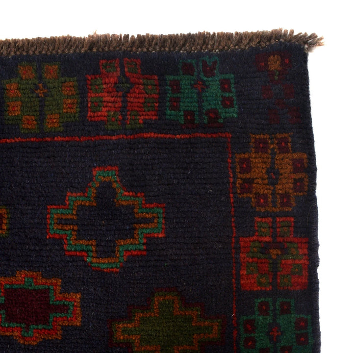 Dark Blue Afghan Baluchi Rug 4' 4" x 6' 6" Hand-Knotted | No. AL98151