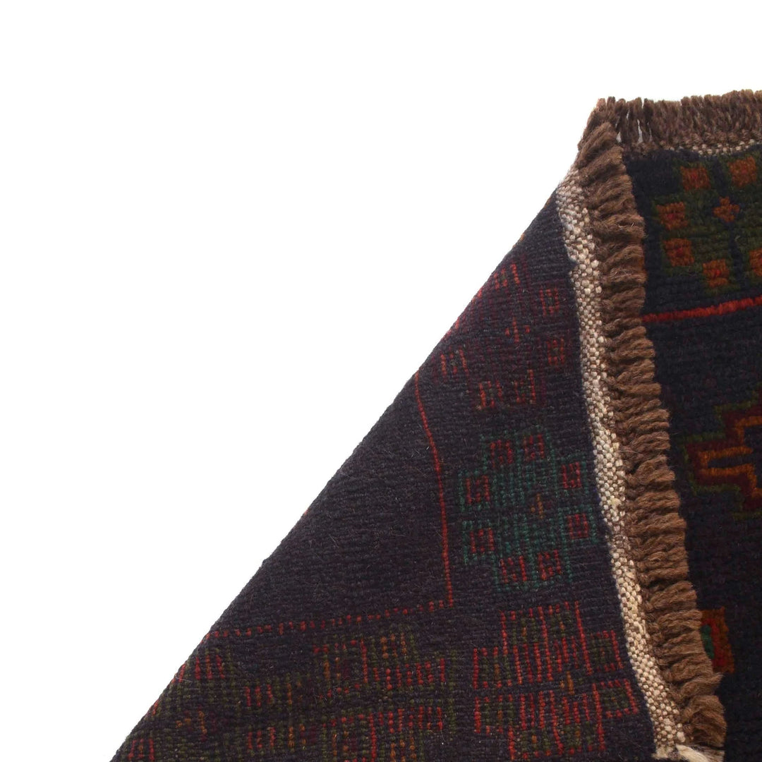 Dark Blue Afghan Baluchi Rug 4' 4" x 6' 6" Hand-Knotted | No. AL98151