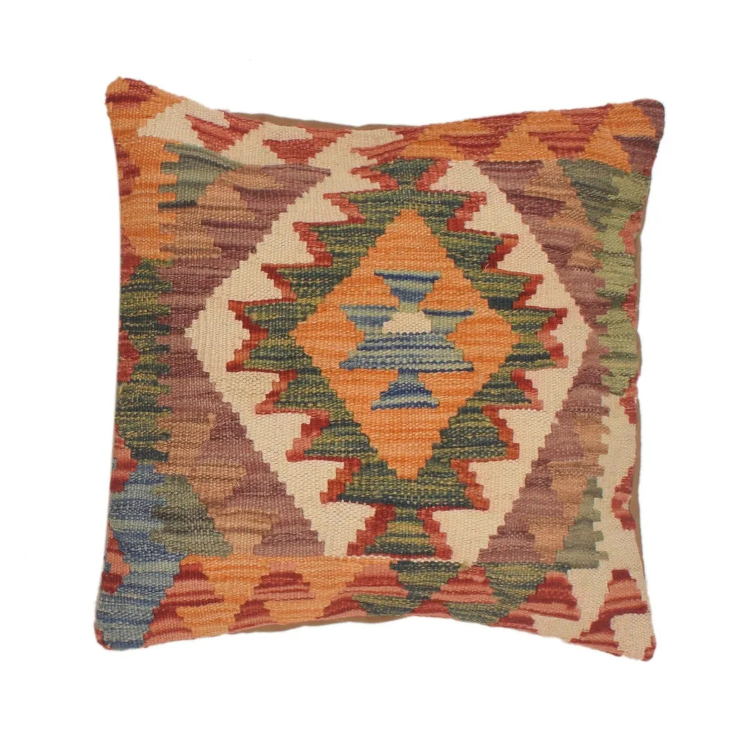 Afghan Kilim Rug 1' 6" x 1' 6" Flat-Weave | No. AL98447